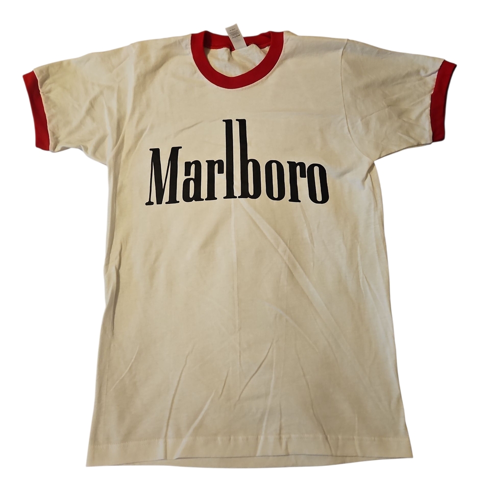 Classic Marlboro Tee with Red Trim